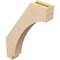 Ekena Millwork 3-inch W x 16-inch D x 22-inch H Imperial Rough Cedar Woodgrain TimberThane Knee Brace, Primed BRCUR03X16X22IMPRCPR - alternate 5